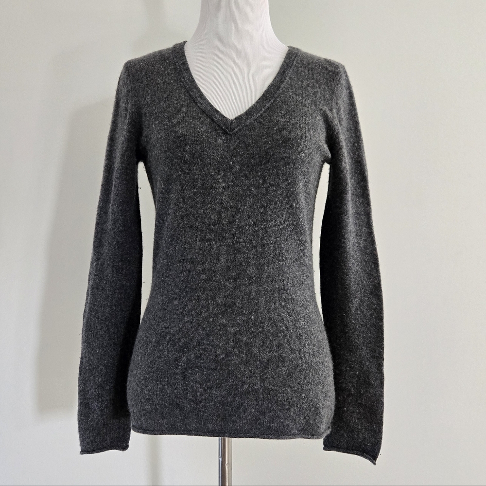 Philosophy Charcoal V-Neck Women's Sweater